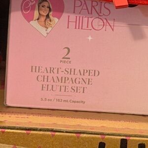 Paris Hilton Pink Champagne Flute Set and 6-Piece Charcuterie Board